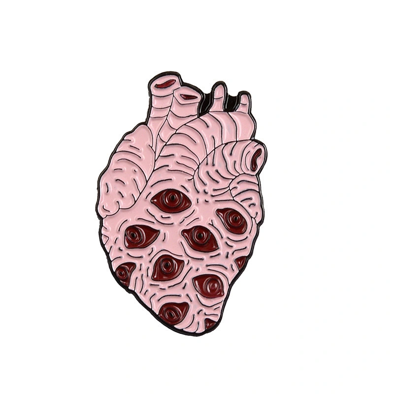 Custom Soft Enamel Lapel Pin Red Heart Pin Maker