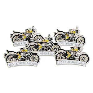 Newest customized custom motorcycle cheap enamel metal lapel pin