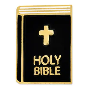 Holy Bible Religious Cross Enamel Lapel Pin