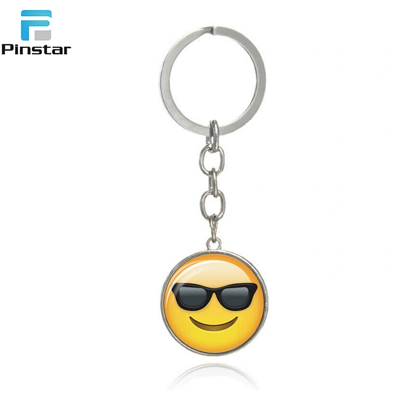 In stock metal key chain wholesale emoji keychain