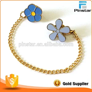 Wholesale Custom Games Design Hard Enamel Collar Pin with Chain