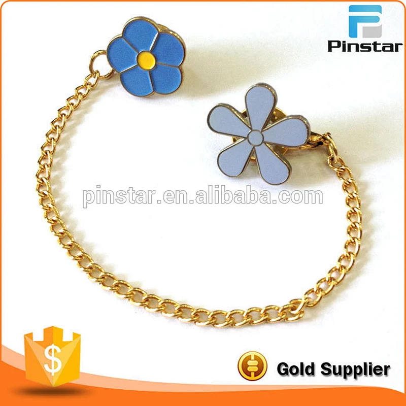 Wholesale Custom Games Design Hard Enamel Collar Pin with Chain