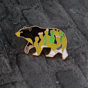 Gold Plating Cute Colorful Bear Animal Metal Lapel Pin Soft Enamel Pin Custom