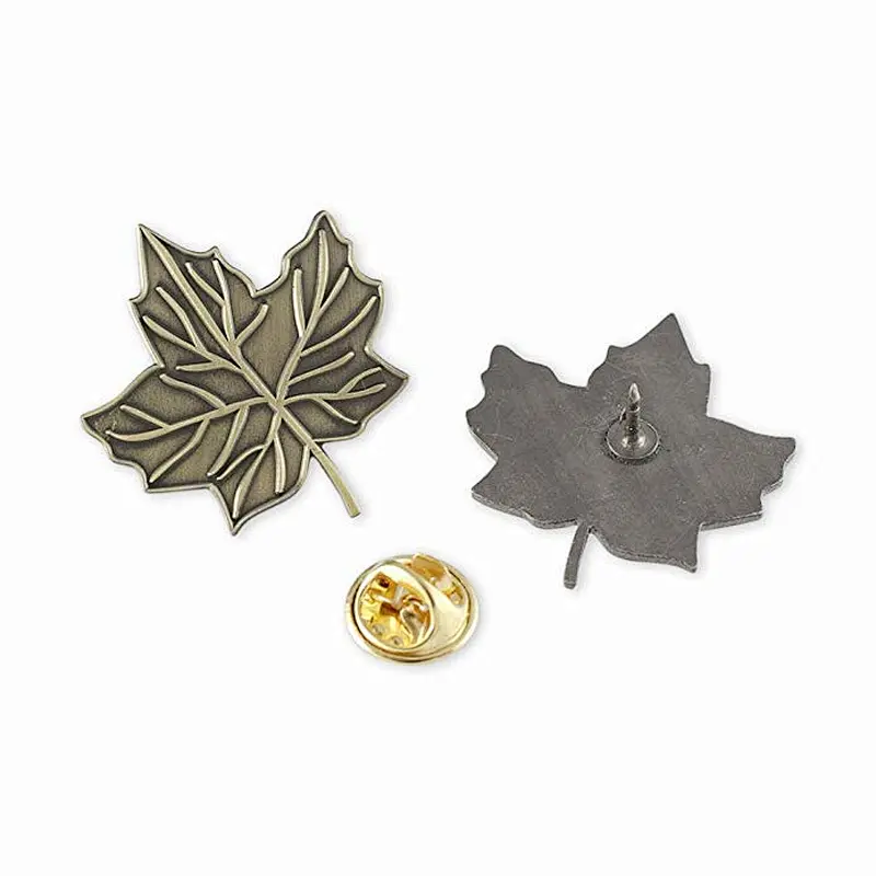 factory direct sale personalized custom metal maple leaf lapel pin