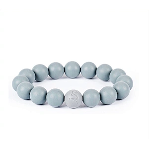 Low Price Promotional Oem Single Color Wristbands Silicone Bead Bracelet