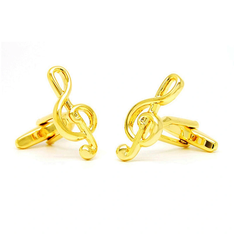 Wholesale Custom Music Score Suit Shirt Gold Cufflink Manufacturer