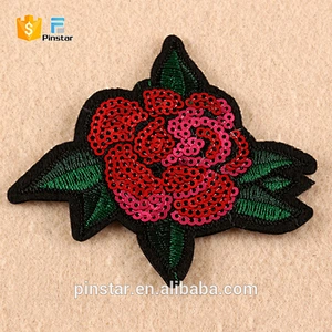 China Factory High Quality Custom Embroidery Rose Patches