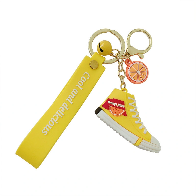 Cute Keychain Pendant Cartoon 3D PVC Canvas Shoe Charm for Bag