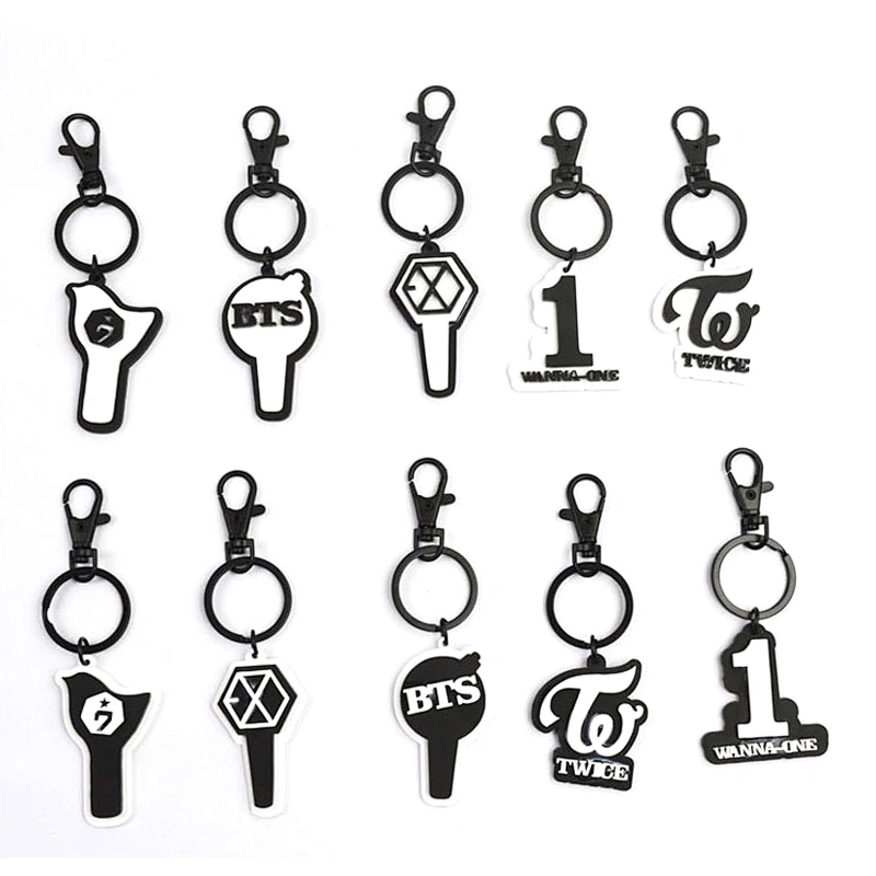 Factory Making Customized Kpop Souvenir Gift EXO GOT 7 Twice Blackpink BTS Army Light Stick Acrylic Keychain