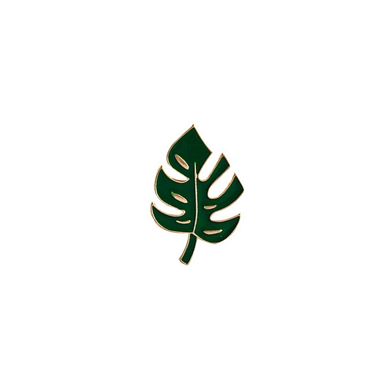High Quality Cactus Green Leaf Soft Enamel Metal Lapel Pins