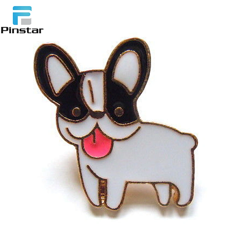 Custom Hard Enamel Cute Animal French Bulldog Lapel Pin