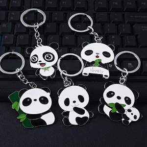 china factory bulk custom logo panda key chain