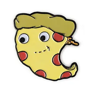 cheap chips pizz nickel plated custom lapel pins