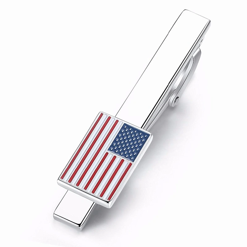 good quality USA flag tie clip