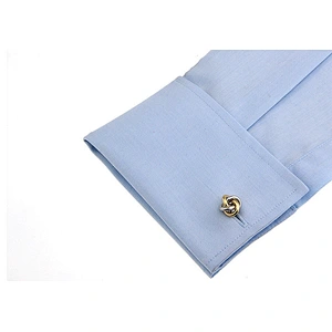 High quality stainless steel gold twist shape cufflinks for men