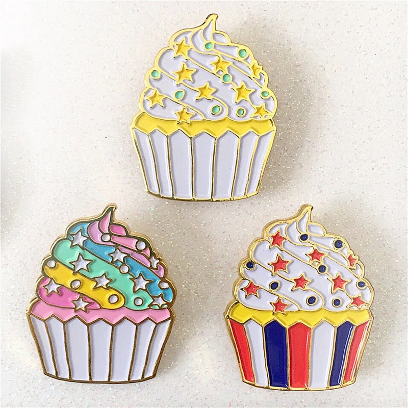 Birthday cake  enamel pin bdage