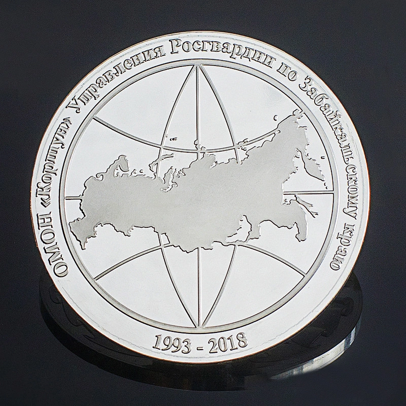Factory Making Cheap High Quality Custom Logo Souvenir Shiny Silver Coins