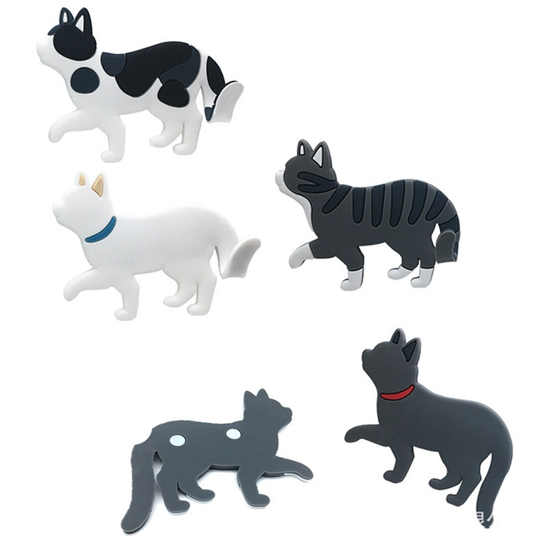 3D Embossed Cute Cat Shape Fridge Rubber Magnet