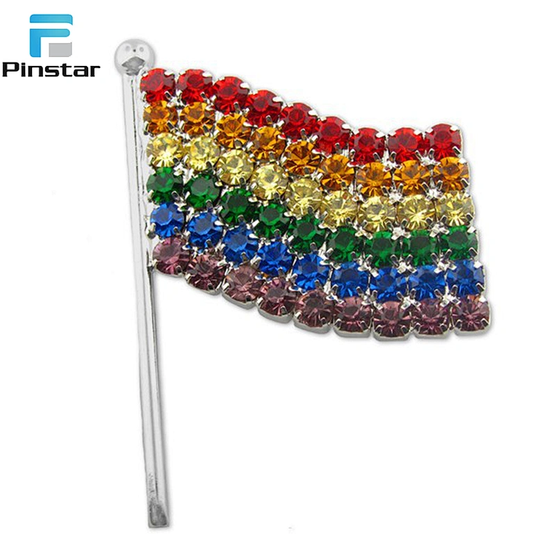 Small MOQ Metal Badge Rhinestone Custom Enamel Lapel Pins