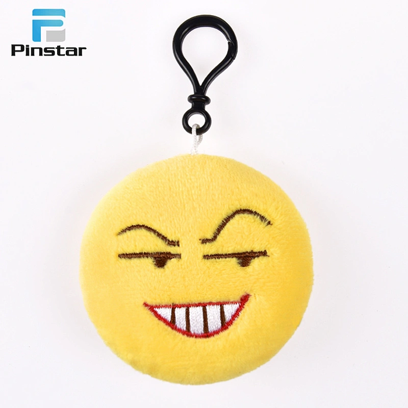 Wholesale hot style cheap cute smile emoji plush keychains