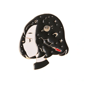 High Quality Cute Cartoon Little Girl Brooch Enamel Pin
