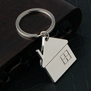 Hot Selling Custom Metal House Shaped Keychains