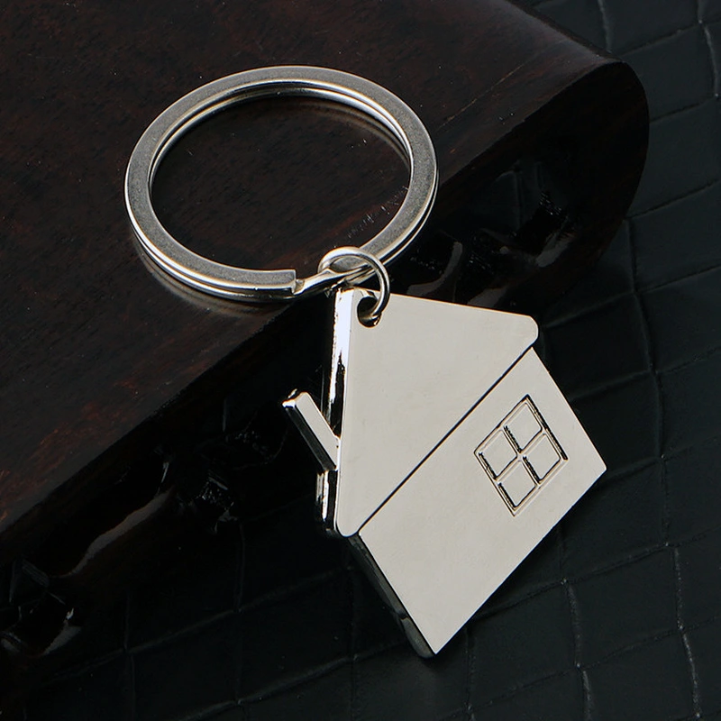 Hot Selling Custom Metal House Shaped Keychains