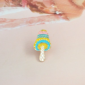 Small Colorful Mushroom Pin Brooch for Clothes