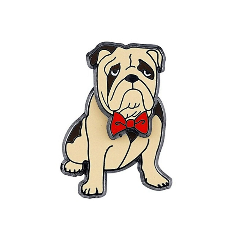 1.25 inches french bulldog design gold plating lapel pin