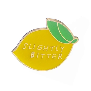 Factory Wholesale In Stock Custom Logo Letter Lapel Pins Fruit Lemon Pin Brooch