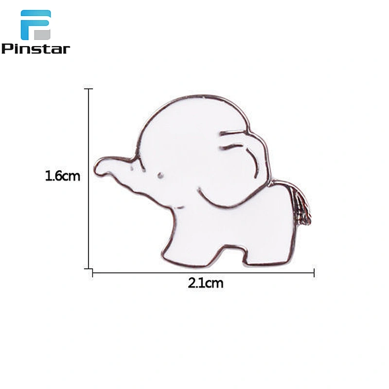 The Baby Elephant Playing Shirt Collar Enamel Brooch Pin Gift