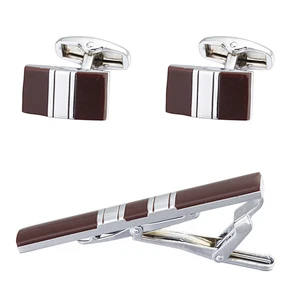 Fashion Custom Simple Tie Clips and cufflink For Men Jewelry