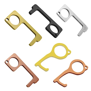 Hot Sale In Stock Hygiene Hands Free Keychain Brass Door Opener