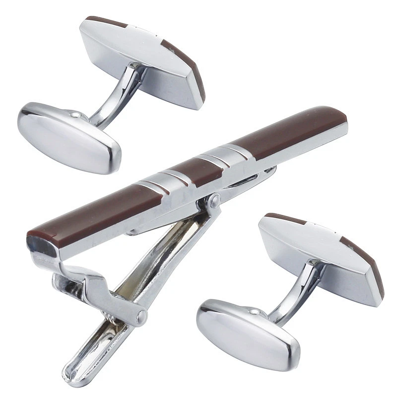 Fashion Custom Simple Tie Clips and cufflink For Men Jewelry