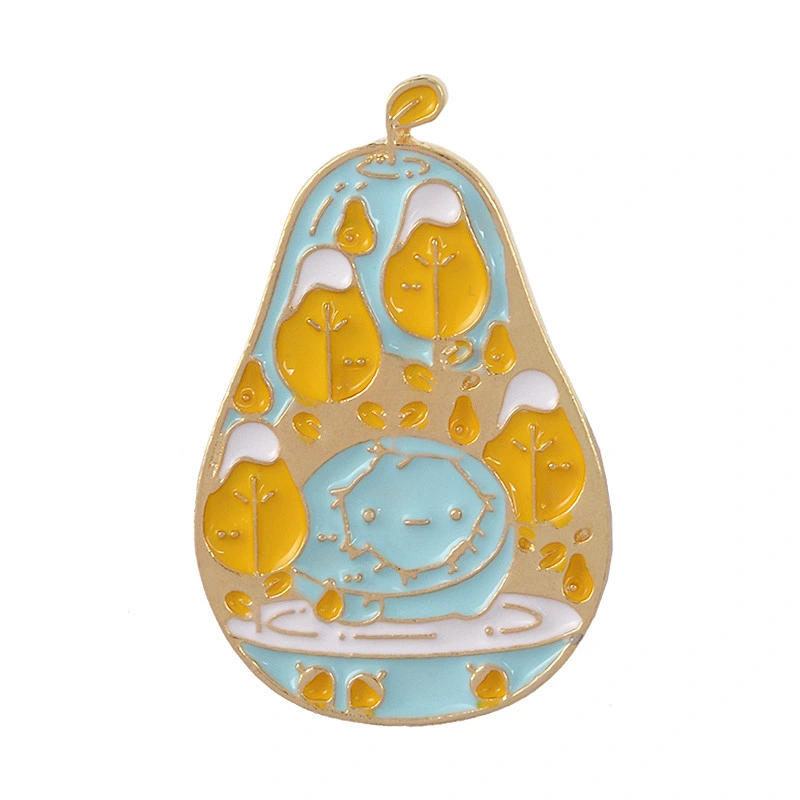 Color Pear Fruit Enamel Pin for Clothes