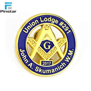 Suzhou Freemason Magnet Metal Custom Masonic Lapel Pin Badge