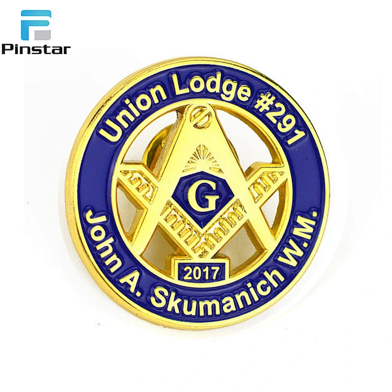 Suzhou Freemason Magnet Metal Custom Masonic Lapel Pin Badge