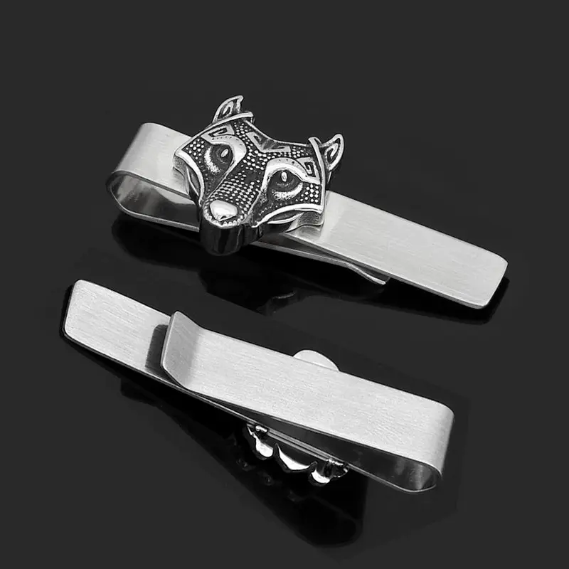 China manufacturers wholesale blank cheap gold metal custom logo men tie bar clips with packaging box