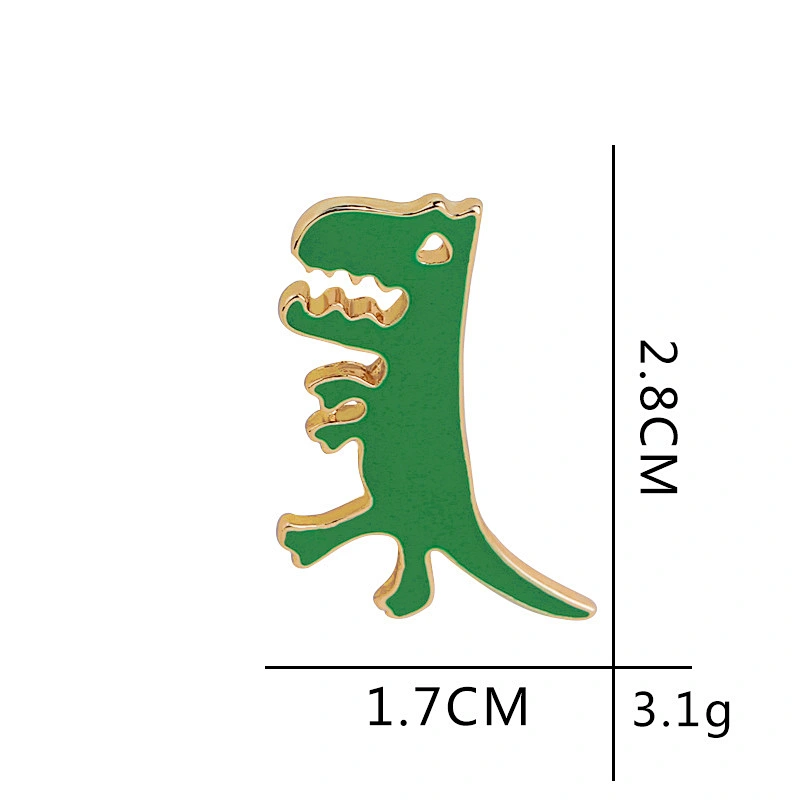 Simple and Lovely Green Dinosaur Lapel Pin Brooch