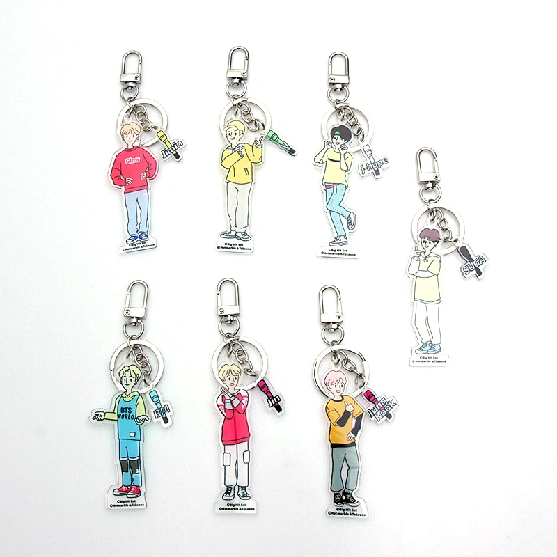 Factory Making Kpop Idol Team Souvenir Gift Cartoon Anime BTS Customized Acrylic Keychains