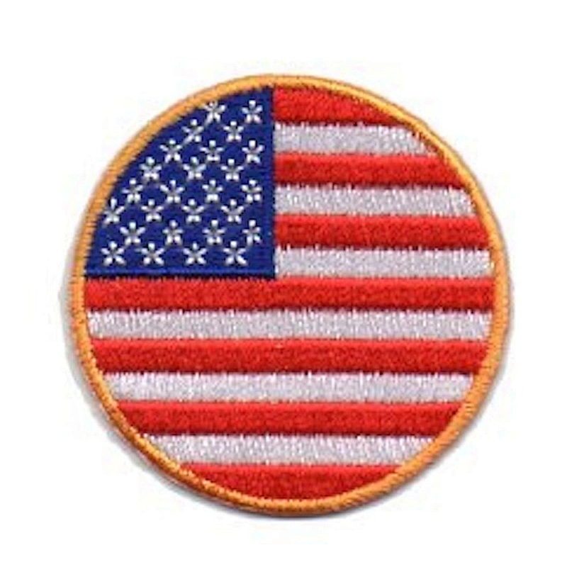 Factory high quality cheap small American flag iron on patches