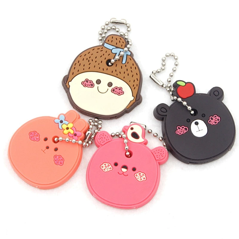 Cute cartoon character custom soft PVC rubber keychain