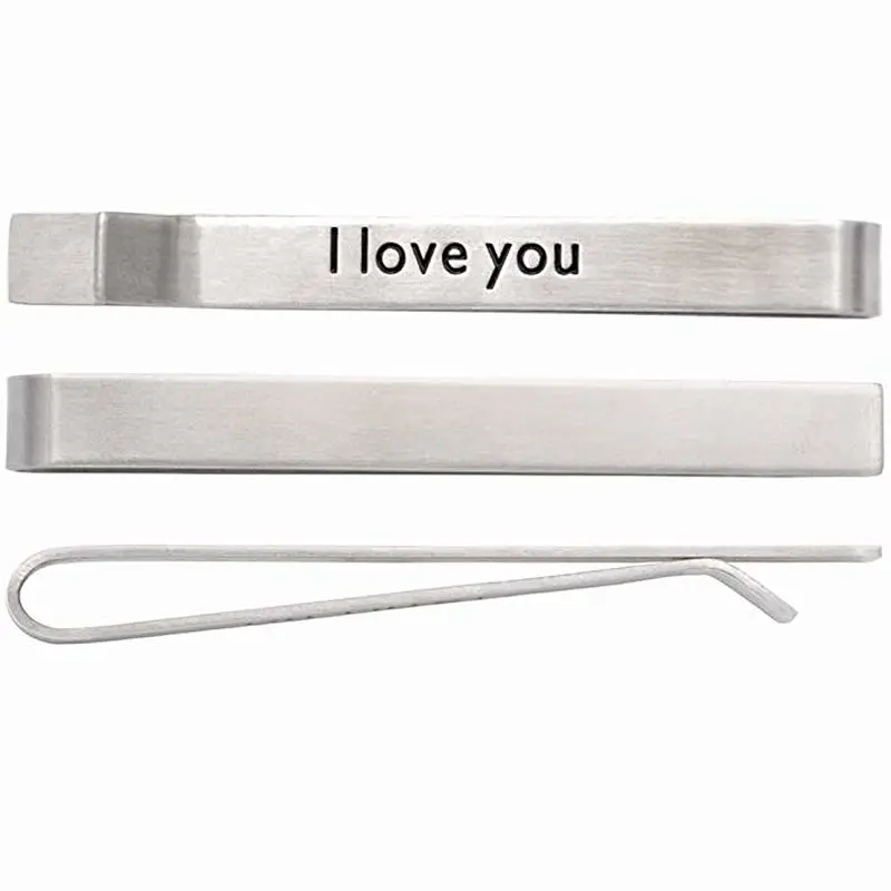Factory Directly Selling Silver Custom Logo Tie Bar Clip