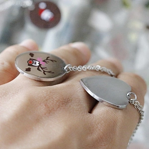Christmas Gift Drop Oil Stainless Steel Necklace