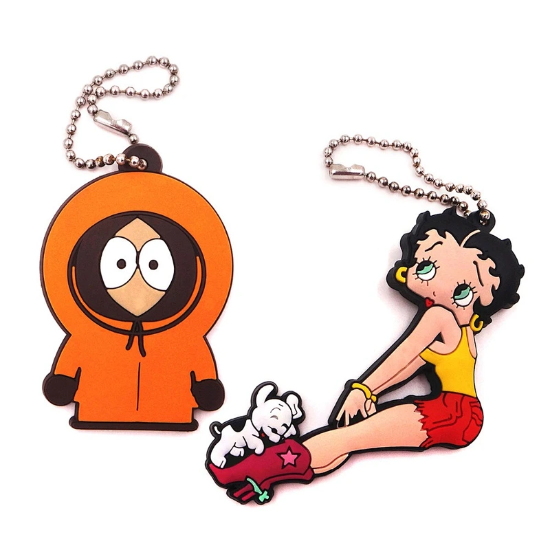 Cute cartoon character custom soft PVC rubber keychain