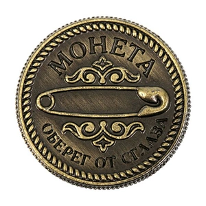 Custom Made Souvenir simple Antique engraved Metal Coin