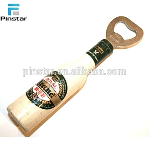 China gold supplier customized wood handle bottle opener
