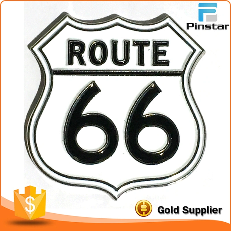 Factory Store Soft Enamel Route 66 lapel pin Badge