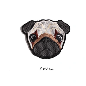 Wholesale cute bulldog shape embroidery patches