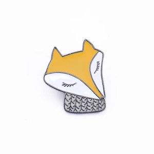 Fox Rabbit Animal Enamel Lapel Pin